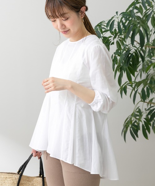 URBAN RESEARCH Sonny Label（アーバンリサーチサニーレーベル）の「コットンローンマチフレアブラウス（シャツ/ブラウス・レディース・オフホワイト/ブラック/カーキ/イエロー・FREE）」の11枚目の写真