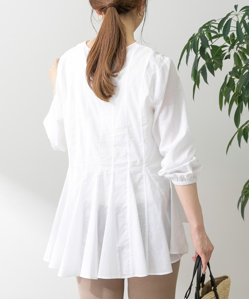 URBAN RESEARCH Sonny Label（アーバンリサーチサニーレーベル）の「コットンローンマチフレアブラウス（シャツ/ブラウス・レディース・オフホワイト/ブラック/カーキ/イエロー・FREE）」の12枚目の写真