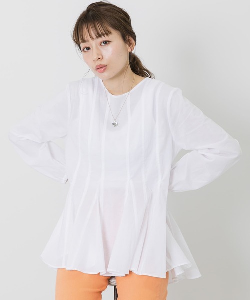 URBAN RESEARCH Sonny Label（アーバンリサーチサニーレーベル）の「コットンローンマチフレアブラウス（シャツ/ブラウス・レディース・オフホワイト/ブラック/カーキ/イエロー・FREE）」の17枚目の写真