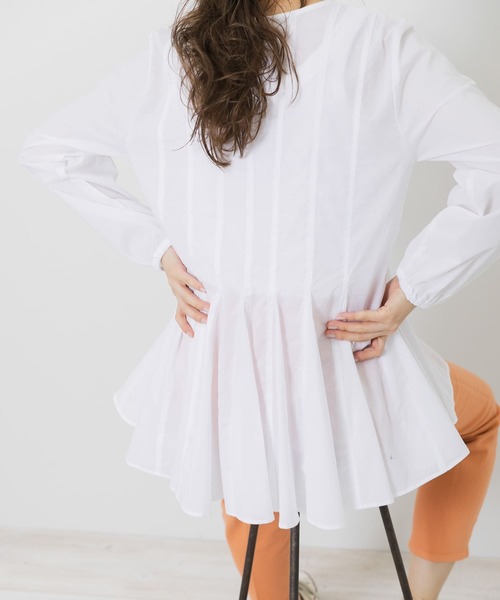 URBAN RESEARCH Sonny Label（アーバンリサーチサニーレーベル）の「コットンローンマチフレアブラウス（シャツ/ブラウス・レディース・オフホワイト/ブラック/カーキ/イエロー・FREE）」の20枚目の写真