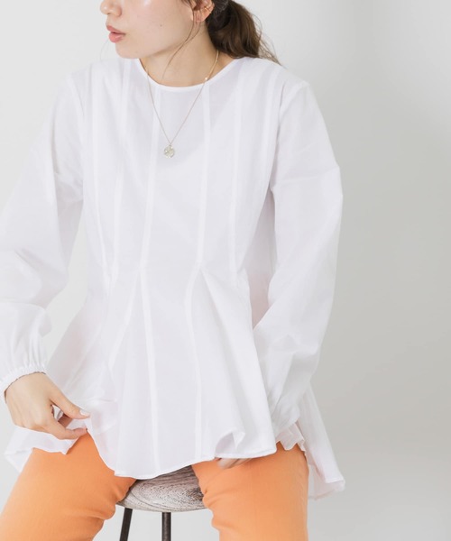 URBAN RESEARCH Sonny Label（アーバンリサーチサニーレーベル）の「コットンローンマチフレアブラウス（シャツ/ブラウス・レディース・オフホワイト/ブラック/カーキ/イエロー・FREE）」の21枚目の写真