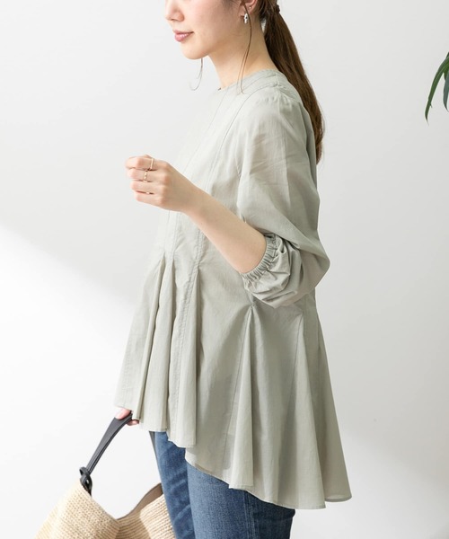 URBAN RESEARCH Sonny Label（アーバンリサーチサニーレーベル）の「コットンローンマチフレアブラウス（シャツ/ブラウス・レディース・オフホワイト/ブラック/カーキ/イエロー・FREE）」の7枚目の写真