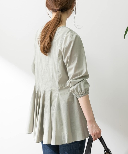 URBAN RESEARCH Sonny Label（アーバンリサーチサニーレーベル）の「コットンローンマチフレアブラウス（シャツ/ブラウス・レディース・オフホワイト/ブラック/カーキ/イエロー・FREE）」の8枚目の写真