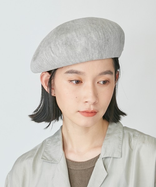 OVERRIDE（オーバーライド）の「OVERRIDE TM E.HEMP BERET（ハンチング/ベレー帽・レディース・ブラック/ベージュ/グレー/ピンク・M/57.5cm/L59cm）」の11枚目の写真