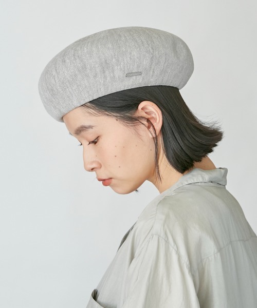OVERRIDE（オーバーライド）の「OVERRIDE TM E.HEMP BERET（ハンチング/ベレー帽・レディース・ブラック/ベージュ/グレー/ピンク・M/57.5cm/L59cm）」の21枚目の写真