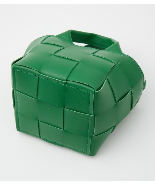 AZUL by moussy（アズールバイマウジー）の「INTRECCIATO BAG/イントレチャートバッグ（ショルダーバッグ・レディース・グリーン/ブラック/アイボリー・FREE）」の18枚目の写真