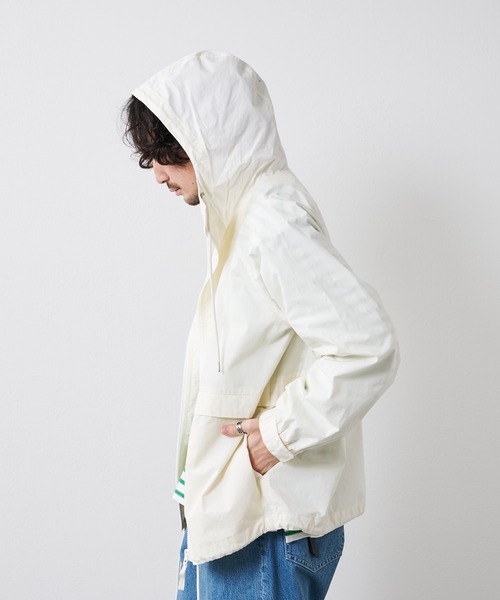 CIAOPANIC TYPY（チャオパニックティピー）の「【なにわ男子  西畑大吾さん着用】OSOROコットン100%フードシャウター（マウンテンパーカー・メンズ・ブラック/カーキ/アイボリー・S/M/L）」の5枚目の写真