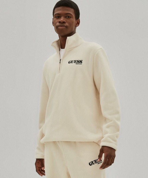 Guess(ゲス)の「GUESS Originals Half-Zip Pullover(スウェット・メンズ・ホワイト/ブラック・MEDIUM/LARGE/SMALL/X-LARGE)」の4枚目の写真