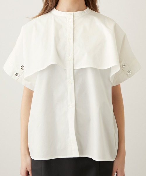 Keeepy】short sleeve button design oversized shirt（シャツ