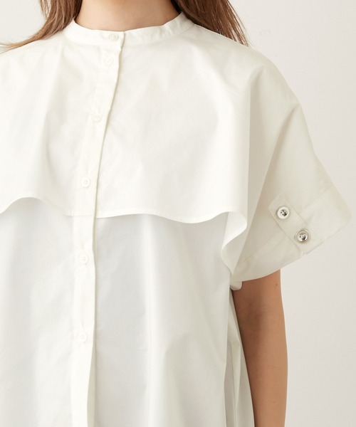 Keeepy(キーピー)の「【Keeepy】short sleeve button design oversized shirt(シャツ/ブラウス・レディース・ホワイト/ブラック・FREE)」の22枚目の写真