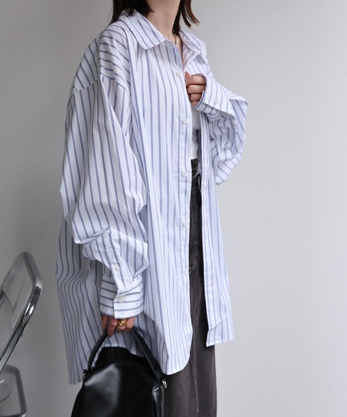 CREARE -LINO-（クレアーレリノ）の「ビックポケット オーバーサイズ ルーズシャツ<ユニセックス>（シャツ/ブラウス・メンズ・ホワイト/ブラック/ブルー/ブルー系その他/ホワイト系その他/ホワイト系その他2/ブラック系その他2/ブラック系その他3/グリーン系その他/ブラック系その他/ベージュ系その他/ブラック系その他4/インディゴブルー/ブルー系その他2/ブルー系その他3/グレイッシュベージュ/ホワイト系その他3/ホワイト系その他4・M/L/S）」の5枚目の写真