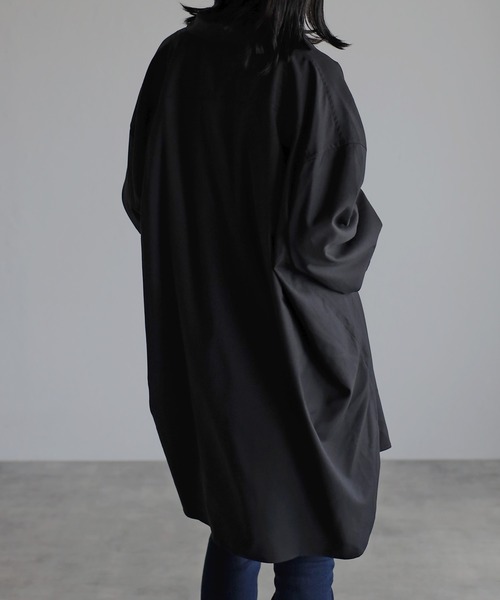 セール】ビックポケット オーバーサイズ ルーズシャツ<ユニ