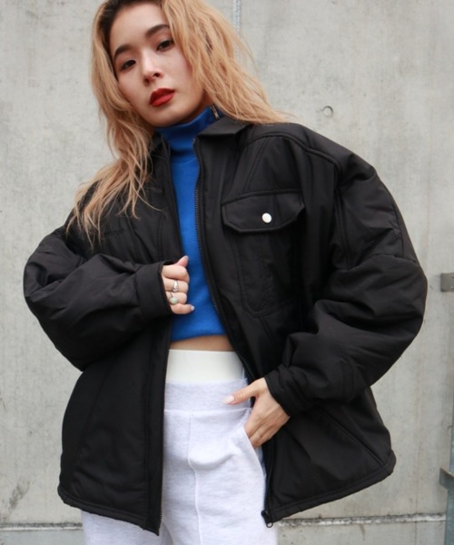 FIG&VIPER（フィグアンドバイパー）の「切替デザインBIG中綿JK（その他アウター・レディース・ブルー/ブラック/アイボリー・FREE）」の10枚目の写真