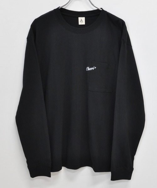 TRAP/U (トラップユー)の「胸ポケット ワンポイント 刺繍 コットン 天竺 ロングTシャツ(Tシャツ/カットソー・メンズ・ブラック/ホワイト/グリーン系その他・L/M)」の5枚目の写真