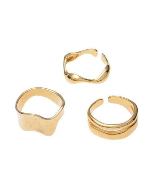 EVRIS（エヴリス）の「LIGHT WEIGHT 3PCS リング（リング・レディース・シルバー/ゴールド・FREE）」の5枚目の写真