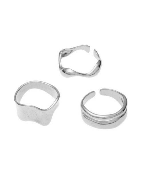 EVRIS（エヴリス）の「LIGHT WEIGHT 3PCS リング（リング・レディース・シルバー/ゴールド・FREE）」の10枚目の写真