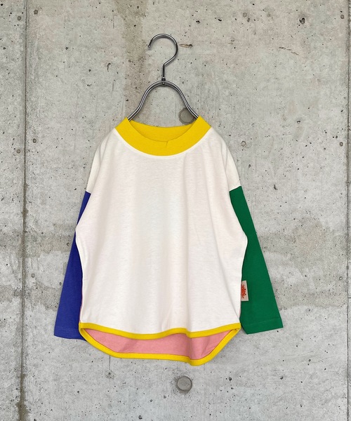 Life Support Products（ライフサポートプロダクツ）の「防汚加工ラウンドロンT（80～150cm）（Tシャツ/カットソー・キッズ・レッド/イエロー/ブルー/グリーン/ラベンダー/チャコール/ホワイト系その他/グレー系その他・90/100/110/120/80/130/95/140/150）」の2枚目の写真