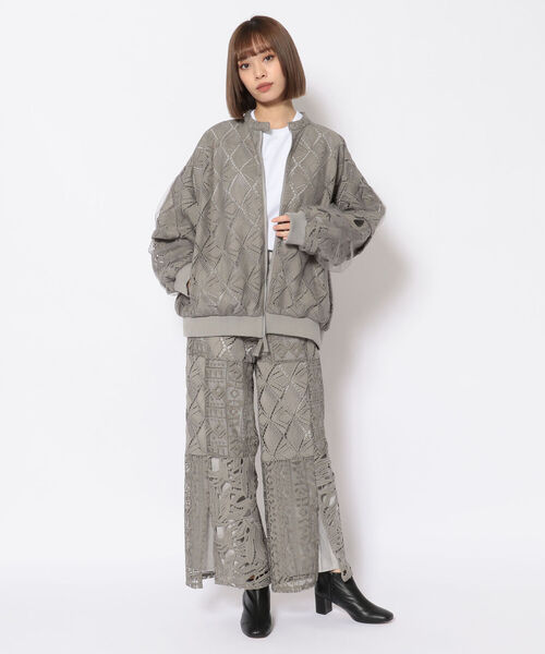 アウラアイラ　レースブルゾン　aula aila AULA AILA - レースブルゾン ブラック | ravii ONLINE STORE