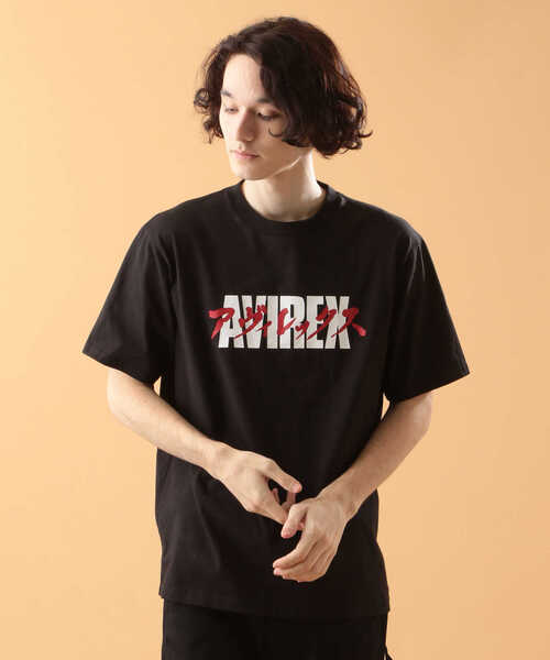 AVIREX（アヴィレックス）の「カタカナ ロゴ Tシャツ / KATAKANA LOGO T-SHIRT / アヴィレックス / AVIREX（Tシャツ/カットソー・メンズ・オフホワイト/ブラック/グリーン/カーキ・LARGE/X-LARGE/XX-LARGE/MEDIUM）」の5枚目の写真