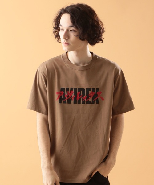 AVIREX（アヴィレックス）の「カタカナ ロゴ Tシャツ / KATAKANA LOGO T-SHIRT / アヴィレックス / AVIREX（Tシャツ/カットソー・メンズ・オフホワイト/ブラック/グリーン/カーキ・LARGE/X-LARGE/XX-LARGE/MEDIUM）」の3枚目の写真