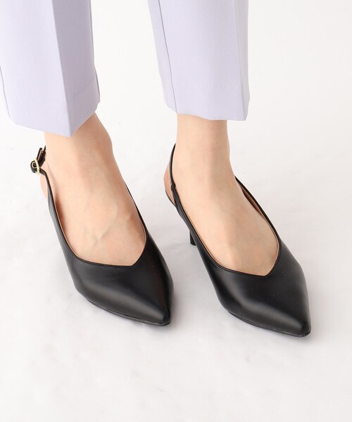 index（インデックス）の「◆アーモンドトウバックストラップミュール（パンプス・レディース・ブラック/オフホワイト・01/02/03）」の4枚目の写真