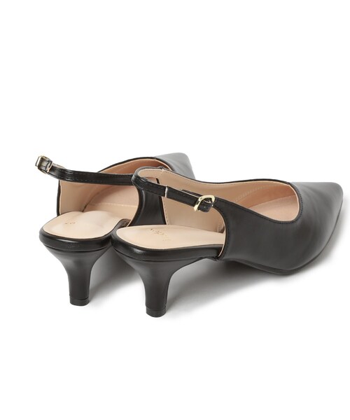 index（インデックス）の「◆アーモンドトウバックストラップミュール（パンプス・レディース・ブラック/オフホワイト・01/02/03）」の8枚目の写真