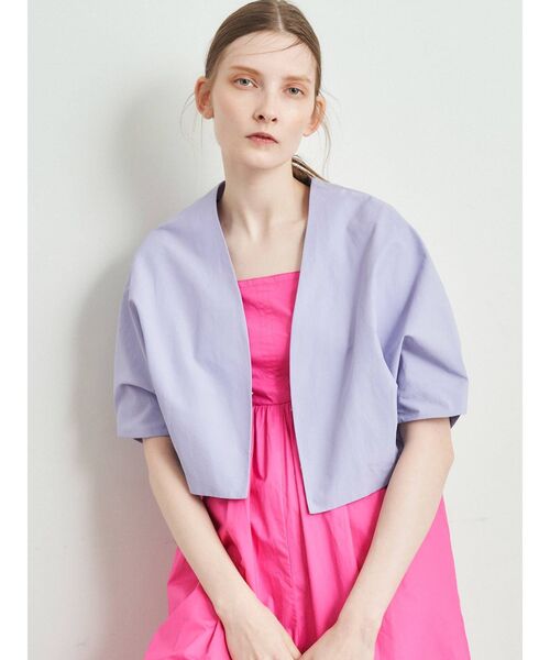 ELENDEEK（エレンディーク）の「タックカーディガンブルゾン（ブルゾン・レディース・ブラック/ラベンダー/ベージュ・FREE）」の4枚目の写真