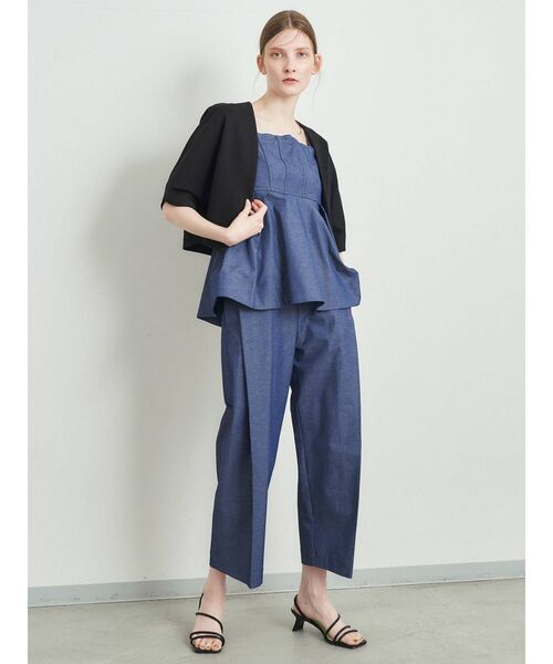 ELENDEEK（エレンディーク）の「タックカーディガンブルゾン（ブルゾン・レディース・ブラック/ラベンダー/ベージュ・FREE）」の5枚目の写真