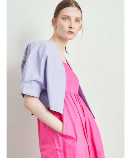 ELENDEEK（エレンディーク）の「タックカーディガンブルゾン（ブルゾン・レディース・ブラック/ラベンダー/ベージュ・FREE）」の10枚目の写真