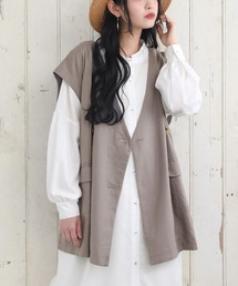 osharewalker | 『風合いリネン混ジレベスト』(ベスト)