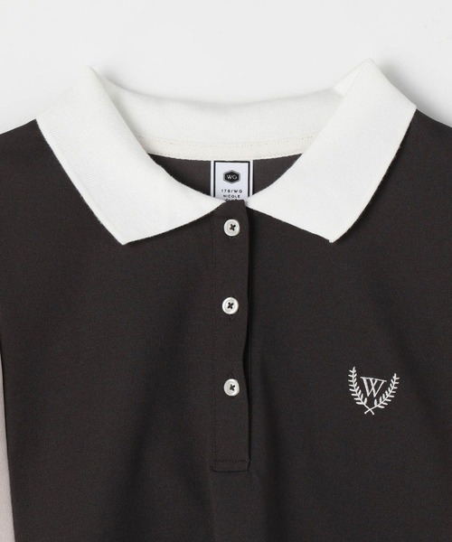 179/WG（イチナナキュウダブルジー）の「ブロッキングポロシャツ（ポロシャツ・レディース・チャコールグレー/グリーン/ボルドー・FREE）」の8枚目の写真