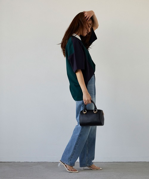 179/WG（イチナナキュウダブルジー）の「ブロッキングポロシャツ（ポロシャツ・レディース・チャコールグレー/グリーン/ボルドー・FREE）」の16枚目の写真