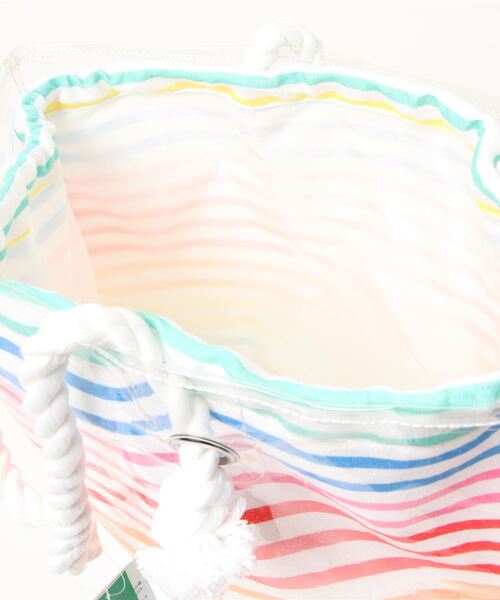 BENETTON (UNITED COLORS OF BENETTON)(ベネトンユナイテッドカラーズオブベネトン)の「【BENETTON:ベネトン】巾着入りPVCトートバッグ(トートバッグ・レディース・グリーン/ブルー/マルチ・FREE)」の6枚目の写真