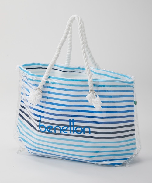 BENETTON (UNITED COLORS OF BENETTON)(ベネトンユナイテッドカラーズオブベネトン)の「【BENETTON:ベネトン】巾着入りPVCトートバッグ(トートバッグ・レディース・グリーン/ブルー/マルチ・FREE)」の2枚目の写真