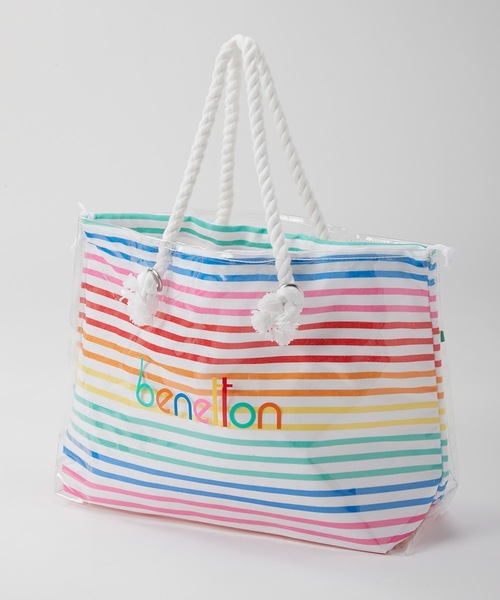 BENETTON (UNITED COLORS OF BENETTON)(ベネトンユナイテッドカラーズオブベネトン)の「【BENETTON:ベネトン】巾着入りPVCトートバッグ(トートバッグ・レディース・グリーン/ブルー/マルチ・FREE)」の3枚目の写真