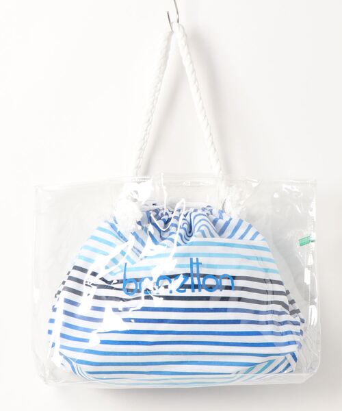 BENETTON (UNITED COLORS OF BENETTON)(ベネトンユナイテッドカラーズオブベネトン)の「【BENETTON:ベネトン】巾着入りPVCトートバッグ(トートバッグ・レディース・グリーン/ブルー/マルチ・FREE)」の9枚目の写真