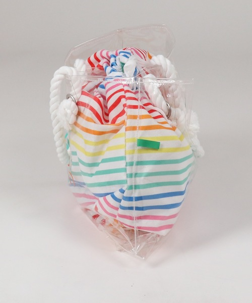 BENETTON (UNITED COLORS OF BENETTON)(ベネトンユナイテッドカラーズオブベネトン)の「【BENETTON:ベネトン】巾着入りPVCトートバッグ(トートバッグ・レディース・グリーン/ブルー/マルチ・FREE)」の16枚目の写真