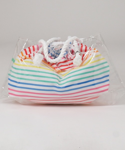 BENETTON (UNITED COLORS OF BENETTON)(ベネトンユナイテッドカラーズオブベネトン)の「【BENETTON:ベネトン】巾着入りPVCトートバッグ(トートバッグ・レディース・グリーン/ブルー/マルチ・FREE)」の14枚目の写真