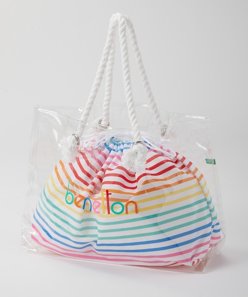 BENETTON (UNITED COLORS OF BENETTON)(ベネトンユナイテッドカラーズオブベネトン)の「【BENETTON:ベネトン】巾着入りPVCトートバッグ(トートバッグ・レディース・グリーン/ブルー/マルチ・FREE)」の17枚目の写真