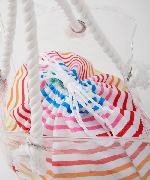 BENETTON (UNITED COLORS OF BENETTON)(ベネトンユナイテッドカラーズオブベネトン)の「【BENETTON:ベネトン】巾着入りPVCトートバッグ(トートバッグ・レディース・グリーン/ブルー/マルチ・FREE)」の15枚目の写真