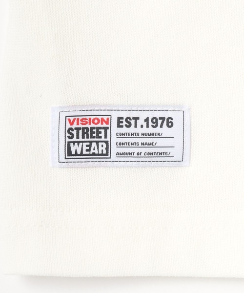 VISION STREET WEAR(ヴィジョンストリートウェア)の「VISION STREET WEAR/ヴィジョンストリートウェア ビッグシルエット ワンポイント ロゴ ワッペン リンガー Tシャツ(Tシャツ/カットソー・メンズ・チャコールグレー/オフホワイト/グリーン/マスタード・LL/M/L)」の7枚目の写真