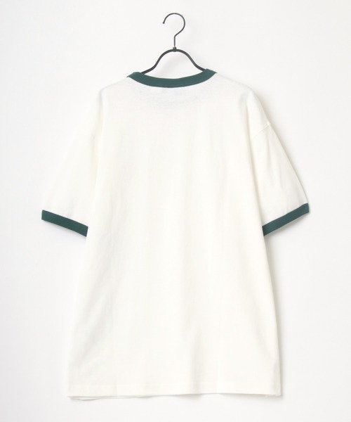 VISION STREET WEAR(ヴィジョンストリートウェア)の「VISION STREET WEAR/ヴィジョンストリートウェア ビッグシルエット ワンポイント ロゴ ワッペン リンガー Tシャツ(Tシャツ/カットソー・メンズ・チャコールグレー/オフホワイト/グリーン/マスタード・LL/M/L)」の14枚目の写真