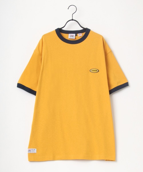 VISION STREET WEAR(ヴィジョンストリートウェア)の「VISION STREET WEAR/ヴィジョンストリートウェア ビッグシルエット ワンポイント ロゴ ワッペン リンガー Tシャツ(Tシャツ/カットソー・メンズ・チャコールグレー/オフホワイト/グリーン/マスタード・LL/M/L)」の18枚目の写真