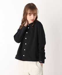 LAURA ASHLEY | ロゴ刺繍入りバンドカラーシャツ(シャツ/ブラウス)