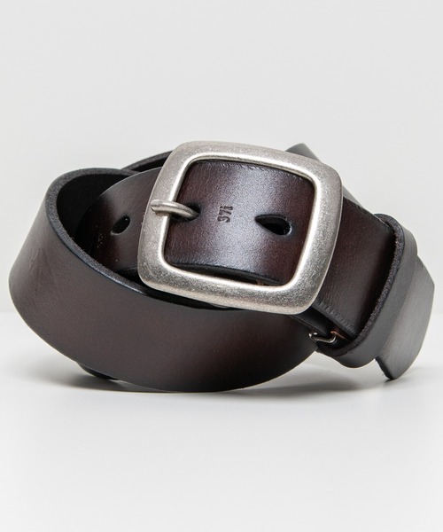 GGD SELECT（ジージーディー　セレクト）の「35MM サイズ型押しレザーベルト（ベルト・メンズ・ブラック/レッド/ネイビー/ブラウン/ダークブラウン/イエロー・FREE）」の3枚目の写真