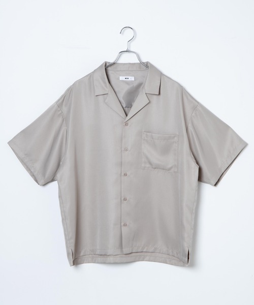 WEGO（ウィゴー）の「WEGO/オープンカラー半袖シャツ（シャツ/ブラウス・メンズ・ブルー/ホワイト/ブラック/ベージュ/ピンク・MEDIUM/LARGE）」の19枚目の写真