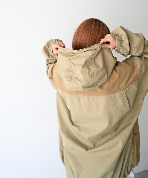 CANAL JEAN（キャナルジーン）の「choice_cnl(チョイス) 配色アノラックパーカー（マウンテンパーカー・レディース・ベージュ/カーキ・ONE SIZE）」の16枚目の写真