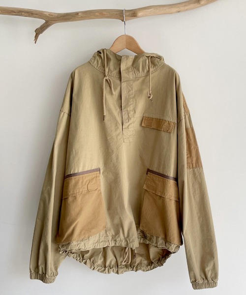 CANAL JEAN（キャナルジーン）の「choice_cnl(チョイス) 配色アノラックパーカー（マウンテンパーカー・レディース・ベージュ/カーキ・ONE SIZE）」の13枚目の写真