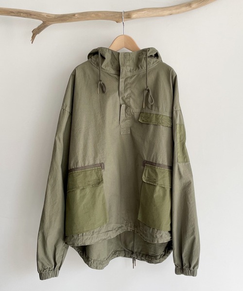 CANAL JEAN（キャナルジーン）の「choice_cnl(チョイス) 配色アノラックパーカー（マウンテンパーカー・レディース・ベージュ/カーキ・ONE SIZE）」の9枚目の写真