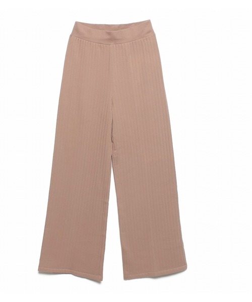 JUGLANS(ユグランス)の「【Hanes/ヘインズ】HW9-T303 LONG PANTS/リブワイドパンツ/レディース(その他パンツ・レディース・ベージュ/ライトグレー/ブラック・FREE)」の3枚目の写真
